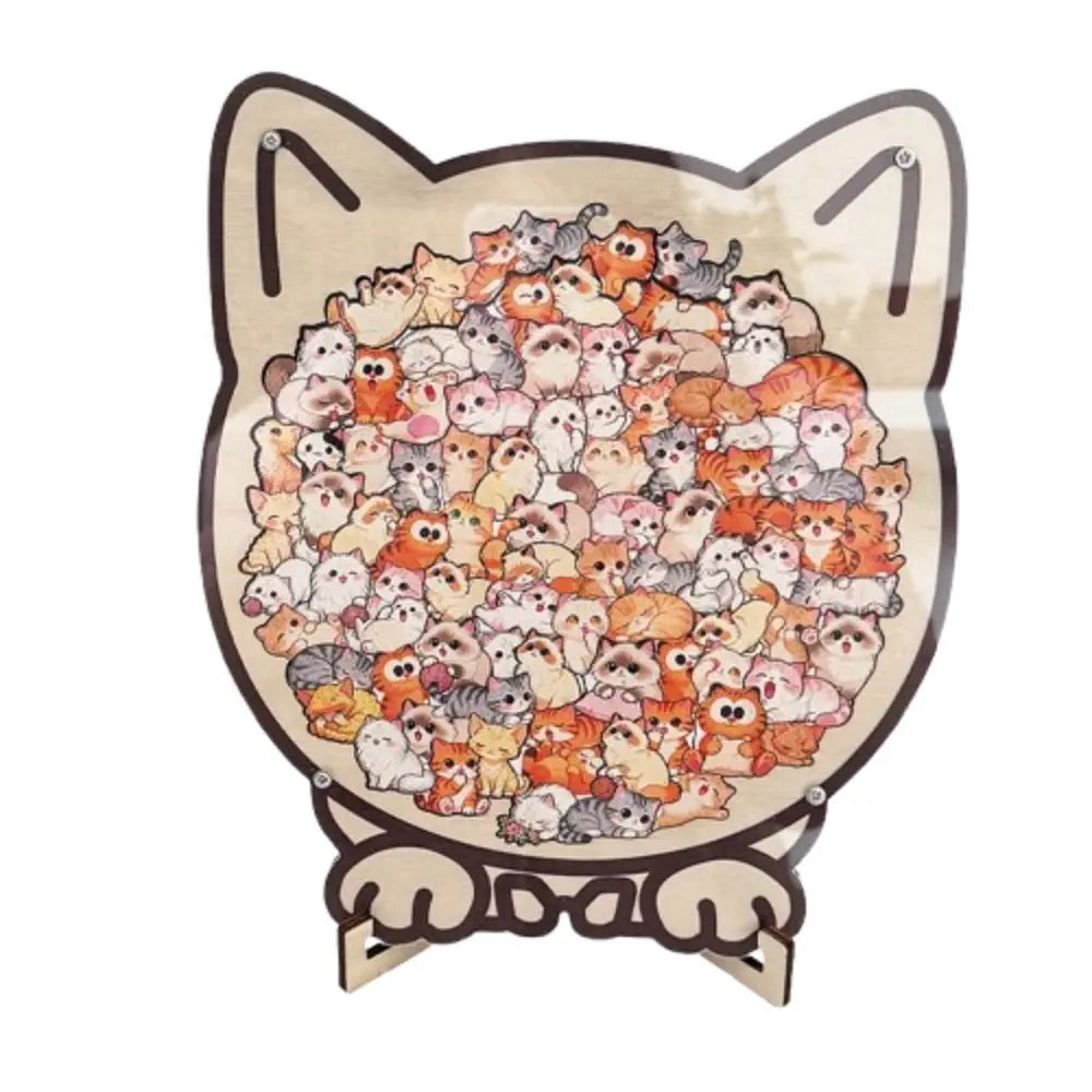 Puzzle en Bois Chat & Chien – Pièces Irrégulières