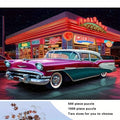 Puzzle Rétro Américain – Voiture Vintage – 500 à 2000 pièces