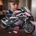 Moto de Sport à Construire – 2 066 Pièces – Modèle Mécanique Rose & Noir