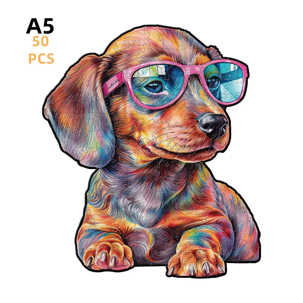Puzzle 3D en bois – Animaux fantastiques colorés à assembler