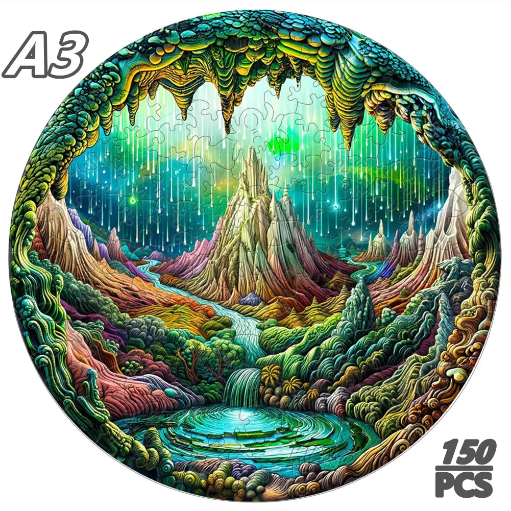Puzzle 3D en bois – Animaux fantastiques colorés à assembler