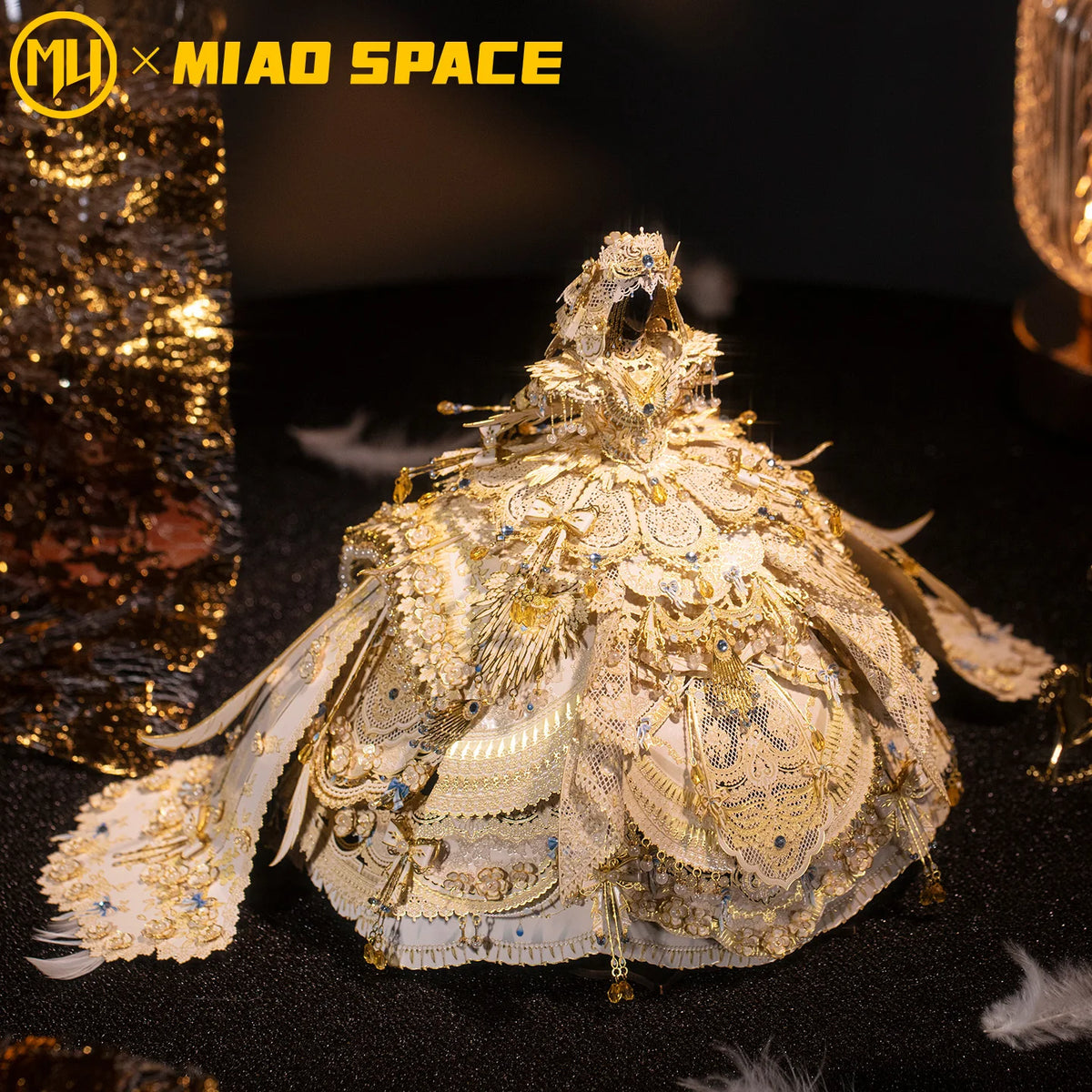 Robe de mariée 3D en métal – Puzzle à assembler – Maquette décorative