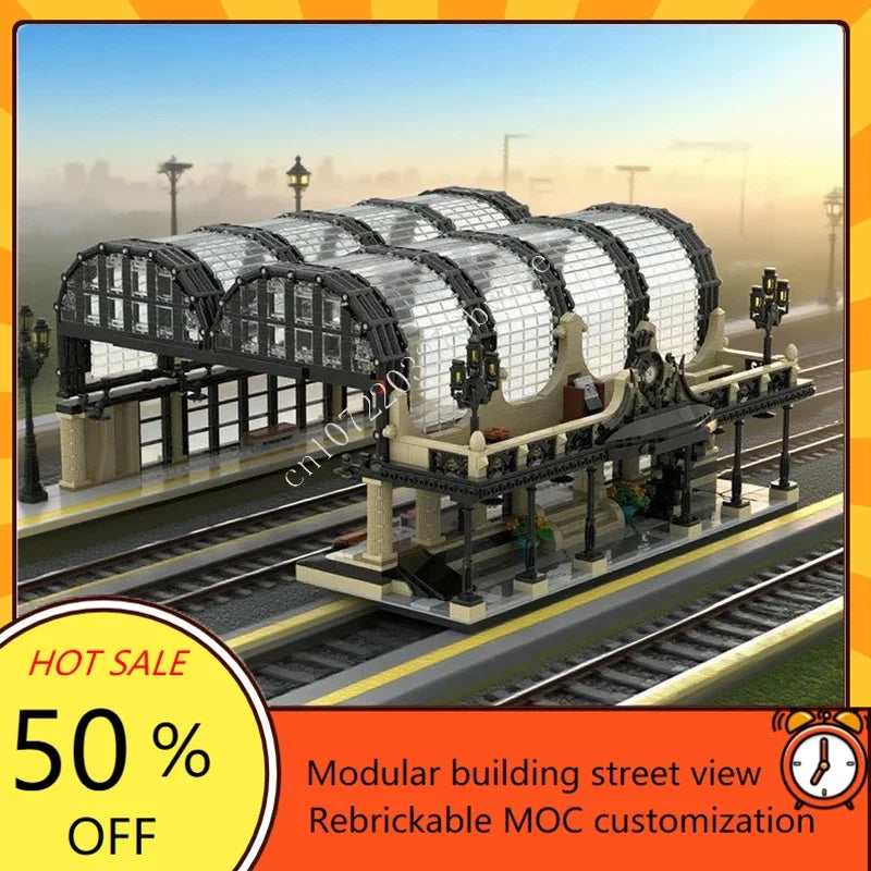 Grande gare ferroviaire à construire – Kit MOC 2572 pièces