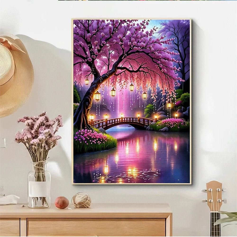 Puzzle Fleurs de Cerisier & Lanternes – 1000 pièces – Adulte