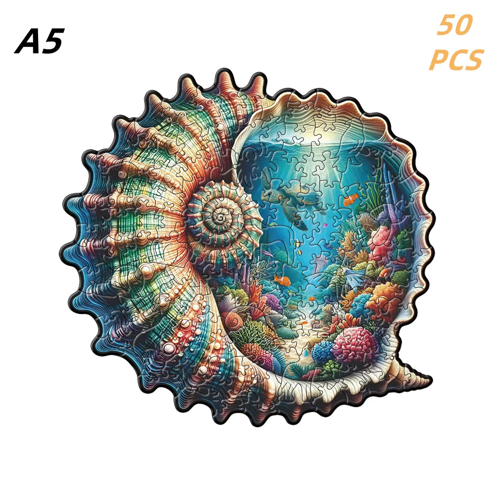 Puzzle en bois – Animaux colorés & motifs artistiques
