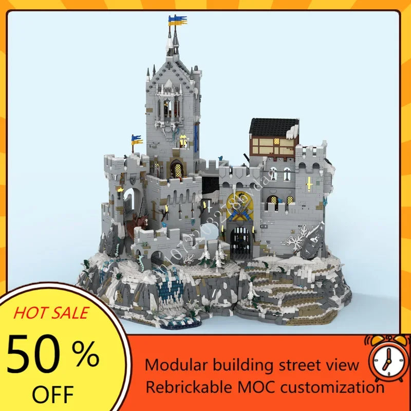 Forteresse médiévale de montagne – Kit de construction MOC 4772 pièces