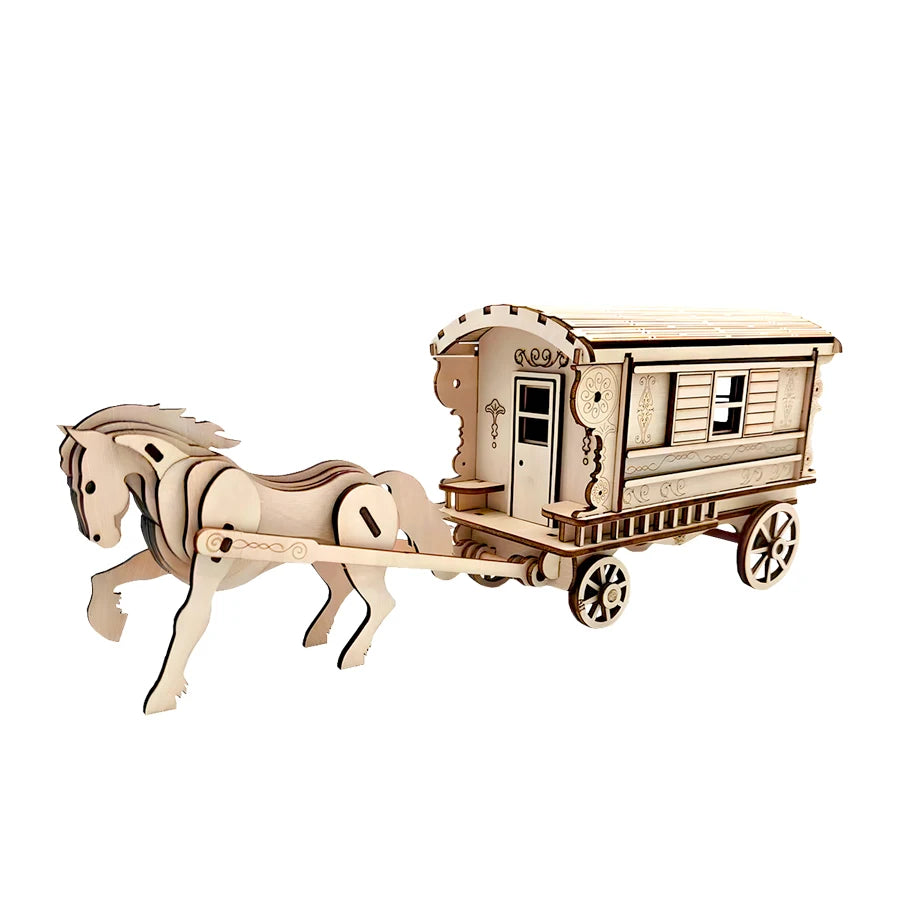 🐎 Carrosse de Conte de Fées OUZEY – Puzzle 3D en Bois