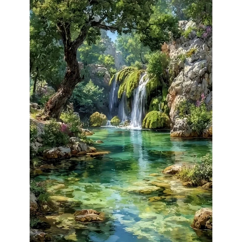 Puzzle Cascade Sérénité – Paysage Nature – 500 ou 1000 pièces