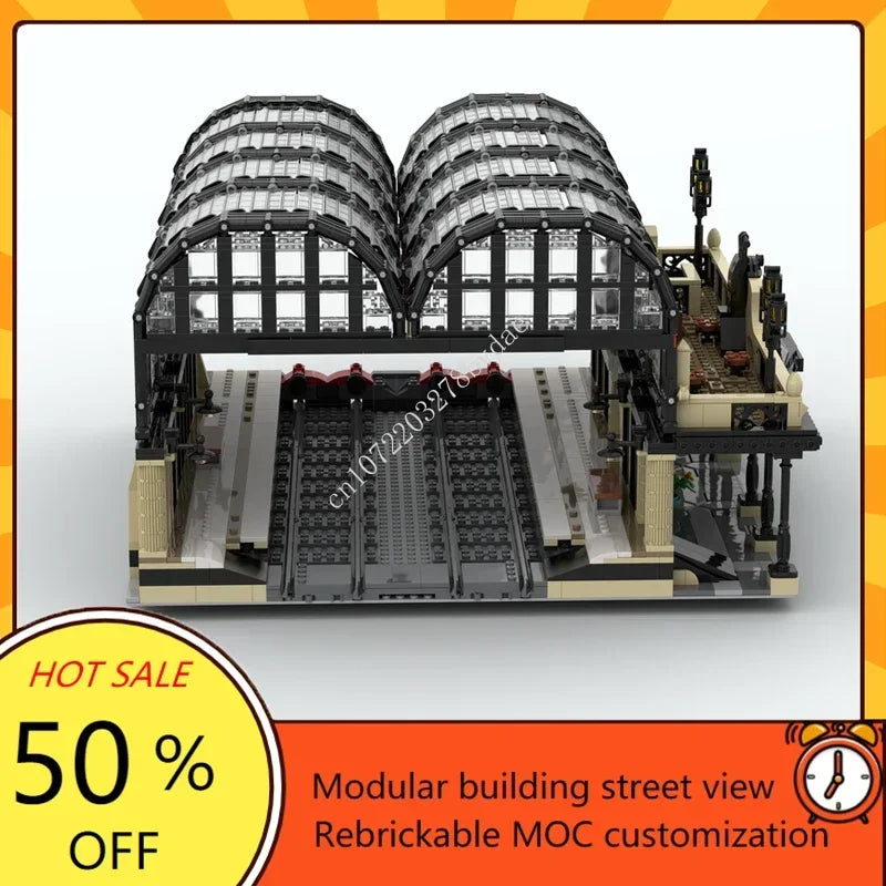 Grande gare ferroviaire à construire – Kit MOC 2572 pièces