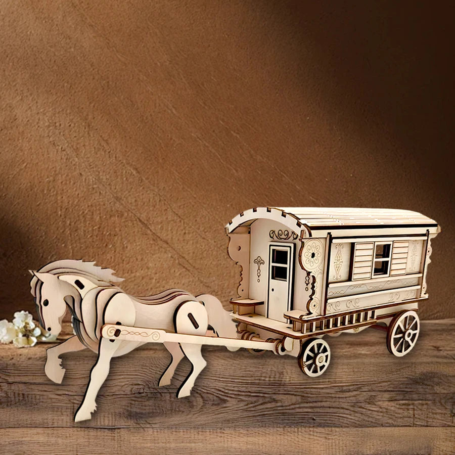 🐎 Carrosse de Conte de Fées OUZEY – Puzzle 3D en Bois