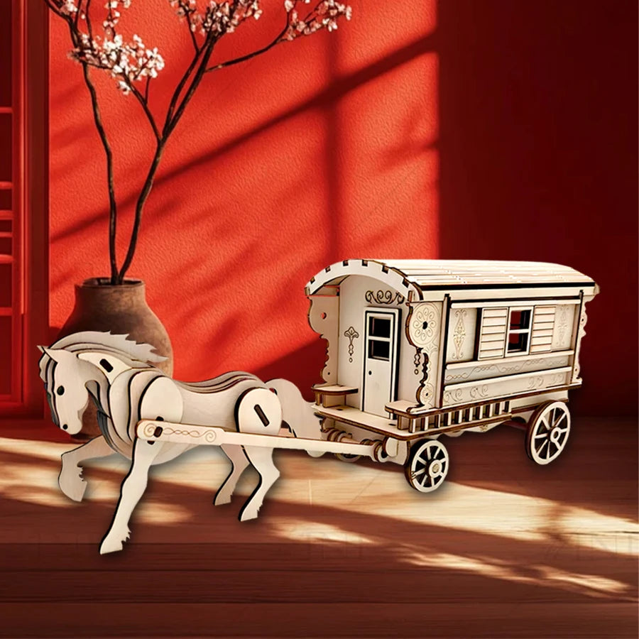 🐎 Carrosse de Conte de Fées OUZEY – Puzzle 3D en Bois