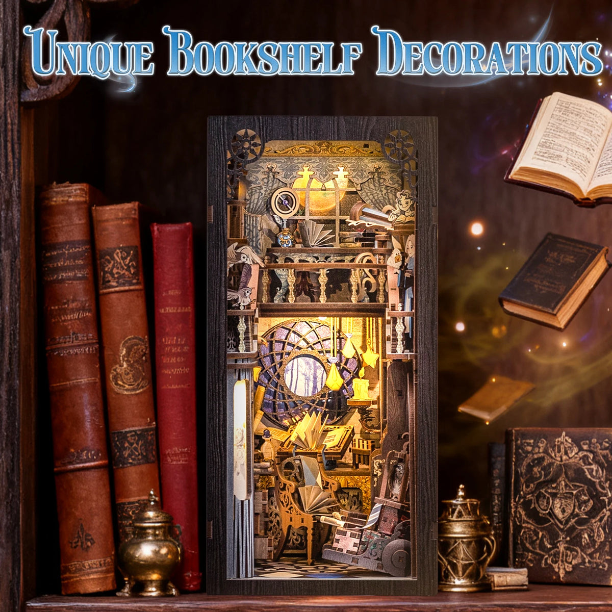 Book Nook CUTEBEE avec LED – Maison Miniature 3D en Bois à Construire