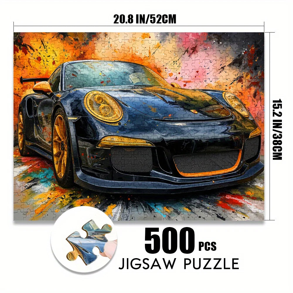Puzzle Voiture de Course Abstraite – 500 & 1000 Pièces