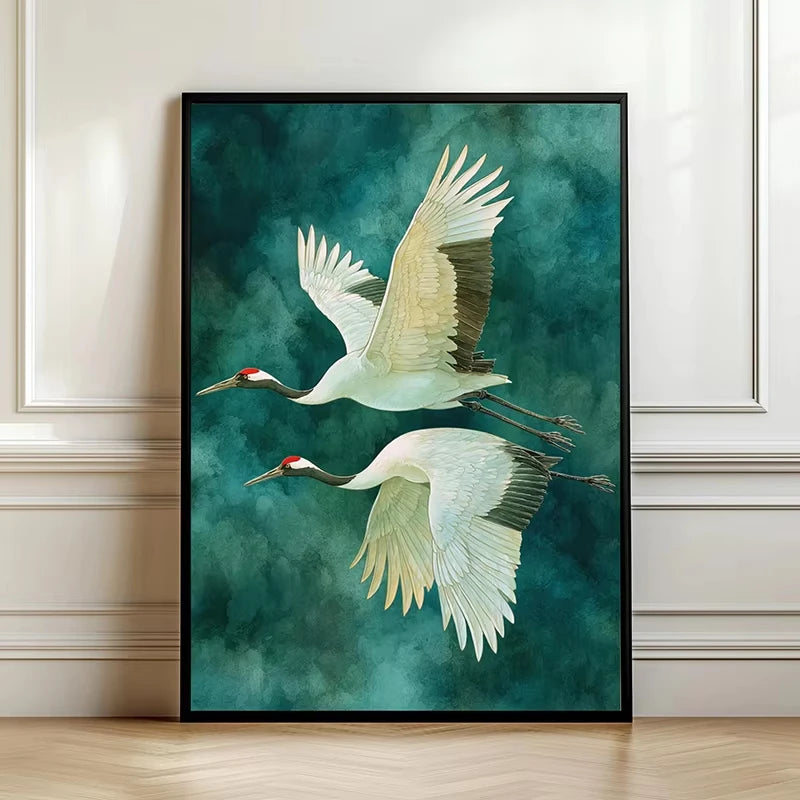 Puzzle Carpes Koï & Grues – Paysage Japonais – 500 à 2000 Pièces