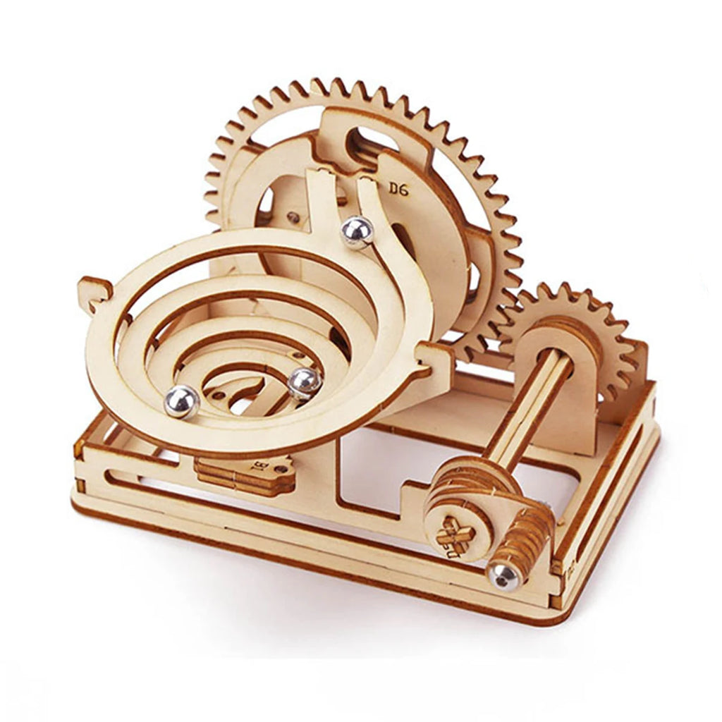 Puzzle 3D en bois Circuit à billes – Maquette mécanique DIY à construire