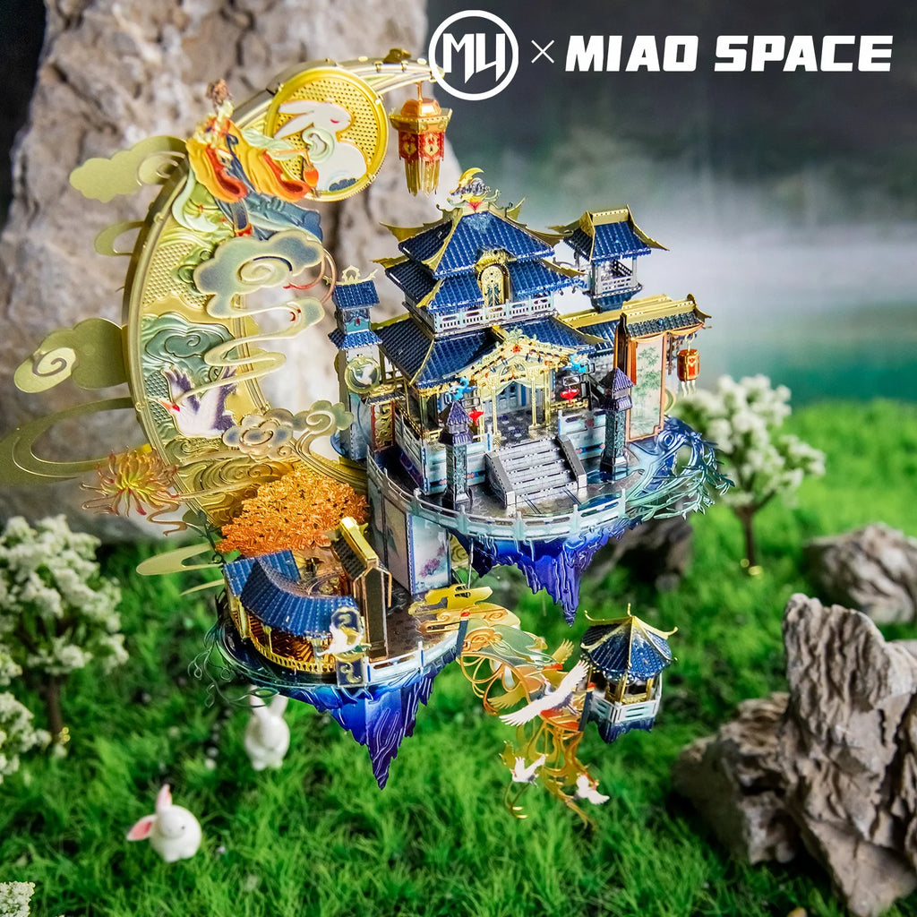 🌙 Puzzle 3D en métal Palais de la Lune – Maquette DIY décorative