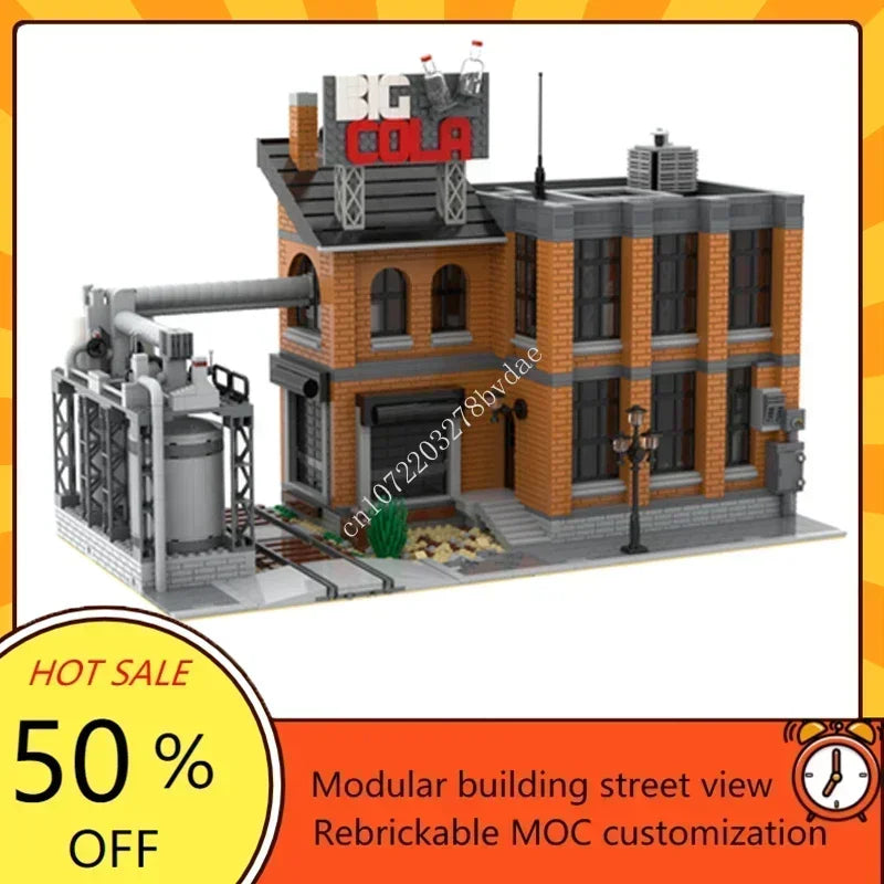 Usine rétro à construire – Maquette en briques MOC 2952 pièces