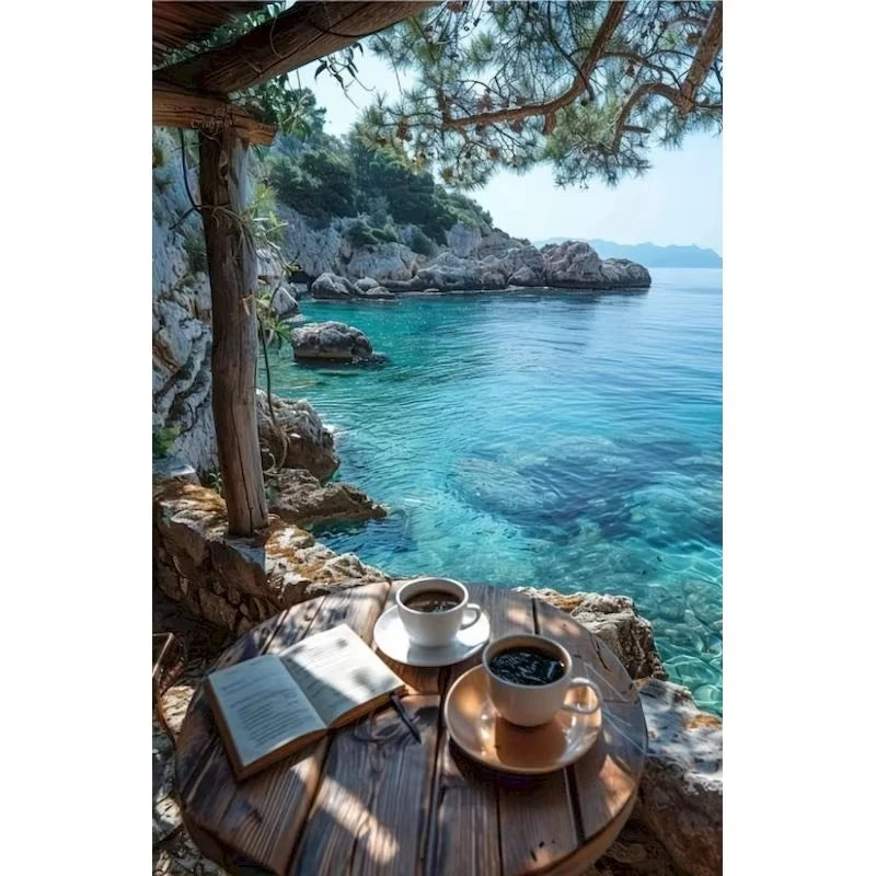 Puzzle Maison en Bord de Mer – Paysage Marin – 500 à 2000 Pièces – Décoration Murale & Jeu Relaxant