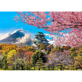 Puzzle 1000 pièces Château d’Osaka & Cerisiers en fleurs – Paysage du Japon