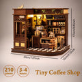 Café Miniature 3D avec LED – Maison DIY en Bois à Construire