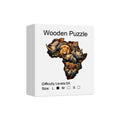 Puzzle en Bois Monde Animal – Pièces en Forme d’Animaux – Puzzle Adulte