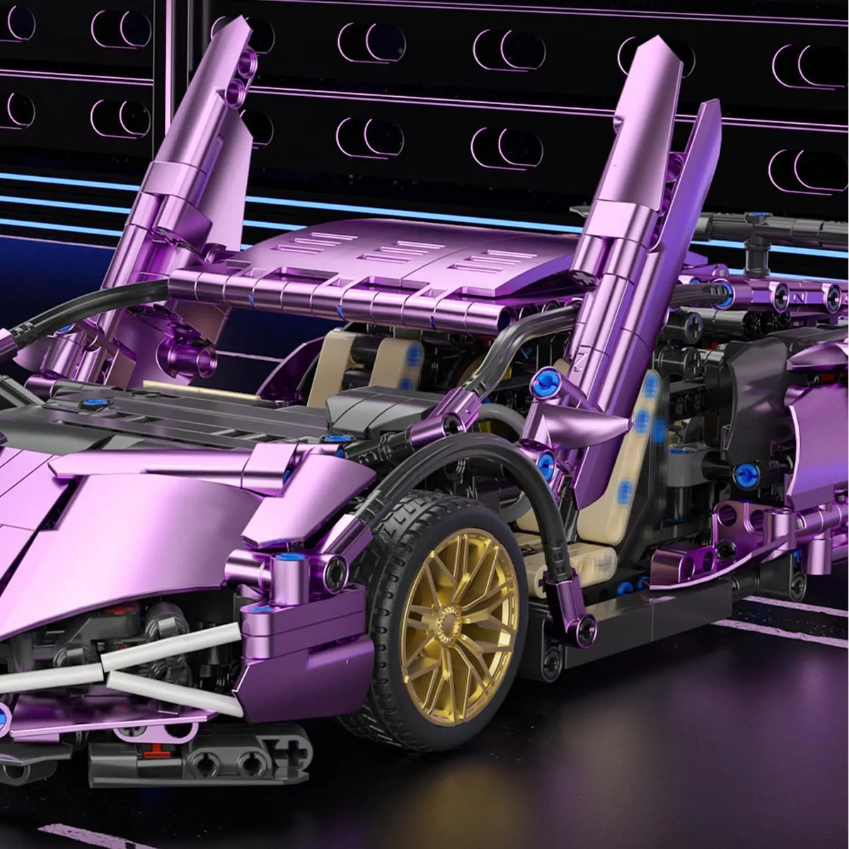 Supercar de Course 1:14 à Construire – 1 465 Pièces – Modèle de Collection