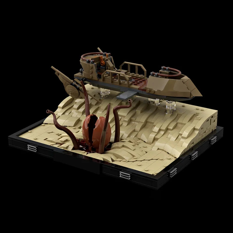 Diorama de barge volante du désert MOC – 940 pièces
