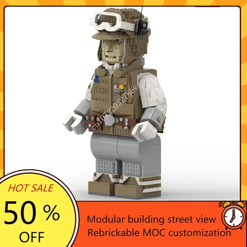 Grande Figurine Guerrier Galactique en Briques à Construire – Modèle MOC