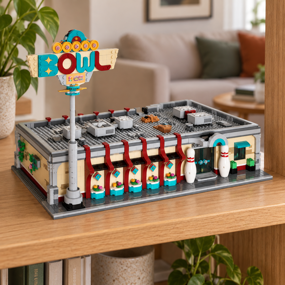 Bowling rétro à construire – 2779 pièces – Kit de construction MOC